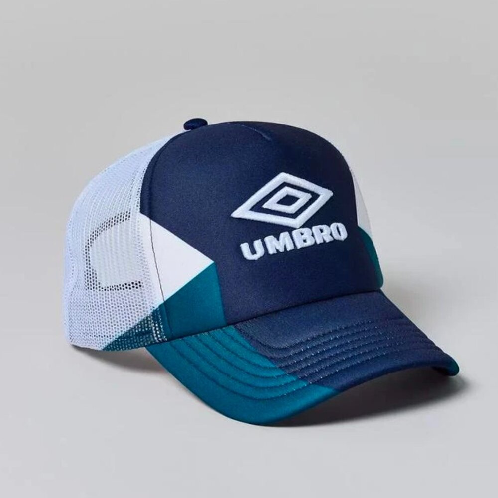 Urban Outfitters Umbro Men's Relaxed Fit Foam Trucker Hat - P Blue/Green H - OS